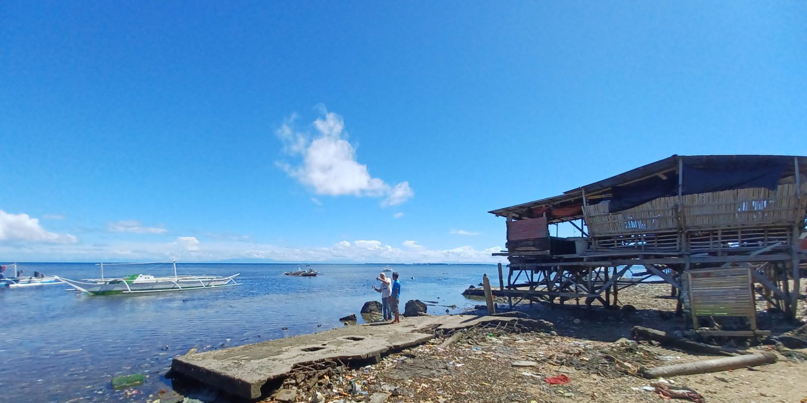 Nocnocan Island, The Philippines. One of six double barrier reefs in the world, damaged by climate-related disasters exacerbated by global warming.